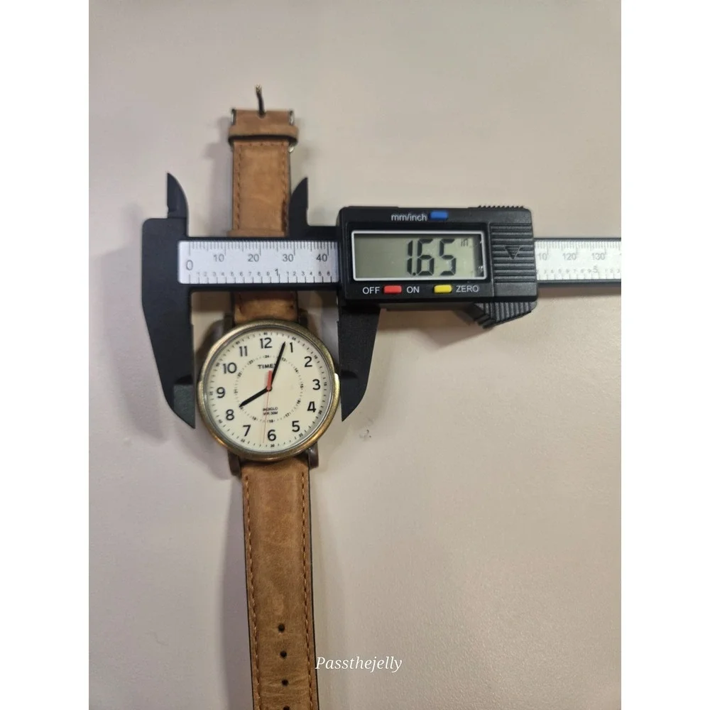 Timex T2P220 Weekender Mens 42mm White Dial Bronze Tone Leather Watch WR30M